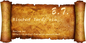 Bischof Terézia névjegykártya